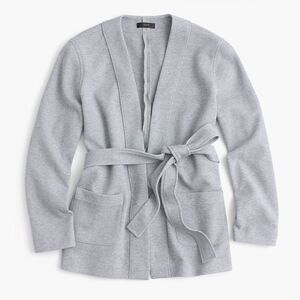 J. Crew Gray Belted Blazer